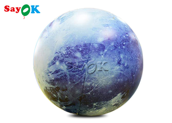 Customized 40 Inches Inflatable Lighting Decoration Pluto Planet Balloon