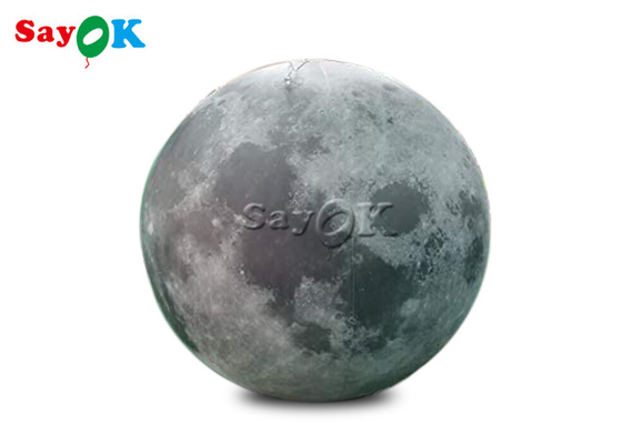 0.2mm PVC 6.6ft Giant Led Inflatable Moon Light Balloon For Space Theme Stage Decoration