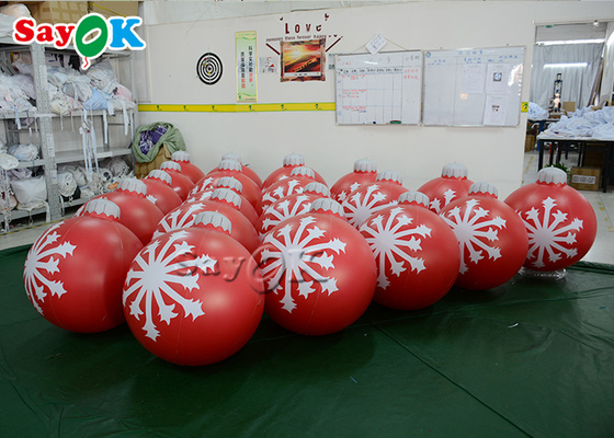 0.6m Small Xmas Ornaments PVC Inflatable Balls Outdoor Hanging Decorated Ball