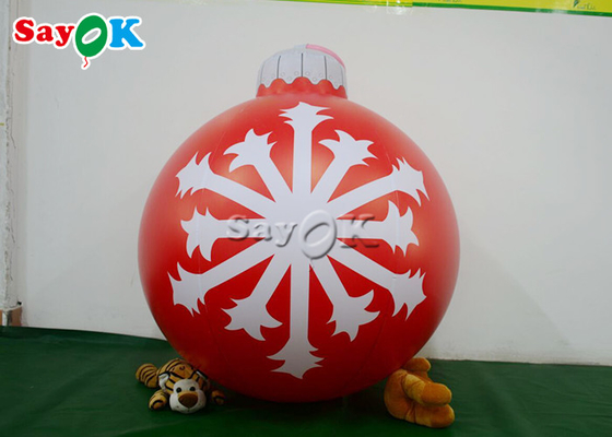 1.2m Red Inflatable Snowflake Ball Festival Christmas Yard Decoration