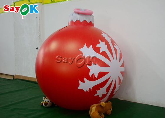 1.2m Red Inflatable Snowflake Ball Festival Christmas Yard Decoration