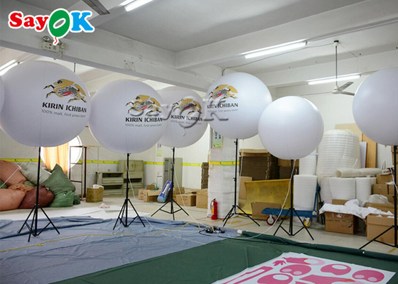 Logo Printing Inflatable Stand Lighted Balloon With Stainless Steel 190T Nylon