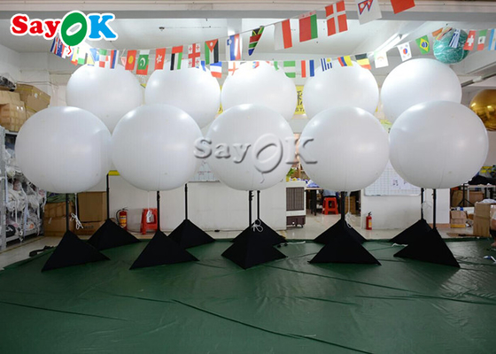 Event Advertising Inflatable Lighting Decoration Stainless Steel Tripod Balloon With Halogen Light