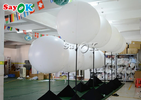 Event Advertising Inflatable Lighting Decoration Stainless Steel Tripod Balloon With Halogen Light