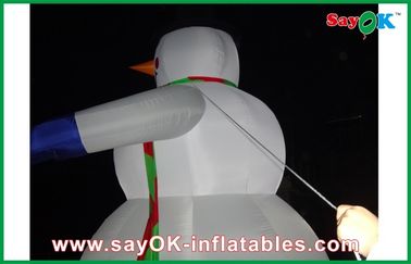 Outdoor 5m Giant Lighting Inflatable Christmas Snowman Decoration