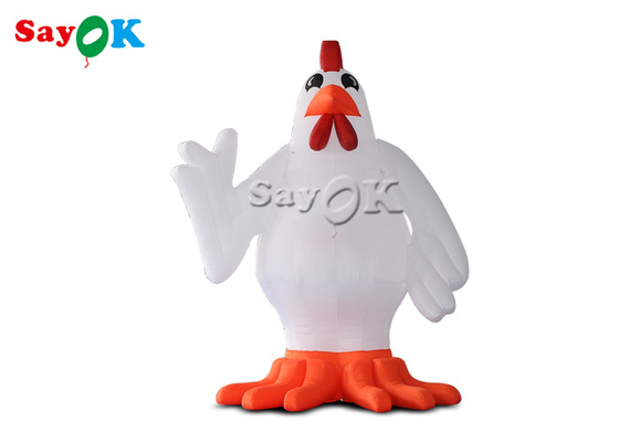 Festival Party Decor White Inflatable Cartoon Characters 13ft Animal Chicken Rooster Model Inflatable Yard Decorations