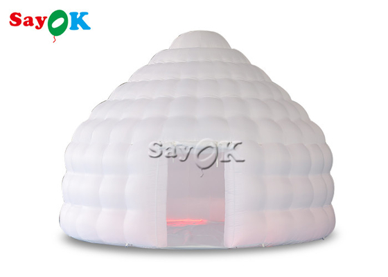 Inflatable Igloo Tent 4m 13ft Led Lighting Igloo Inflatable Dome Yurt Tent For Outdoor Camping