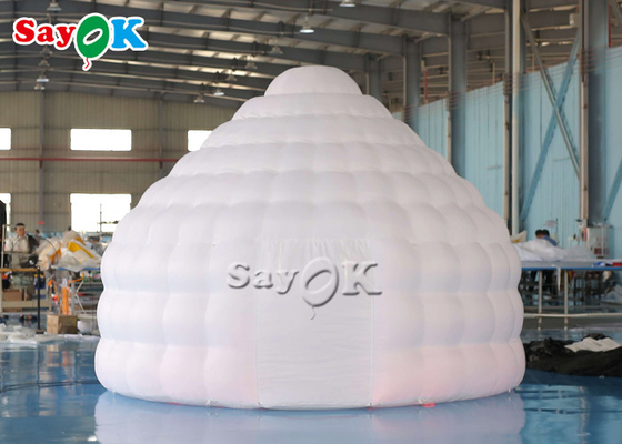 Inflatable Igloo Tent 4m 13ft Led Lighting Igloo Inflatable Dome Yurt Tent For Outdoor Camping