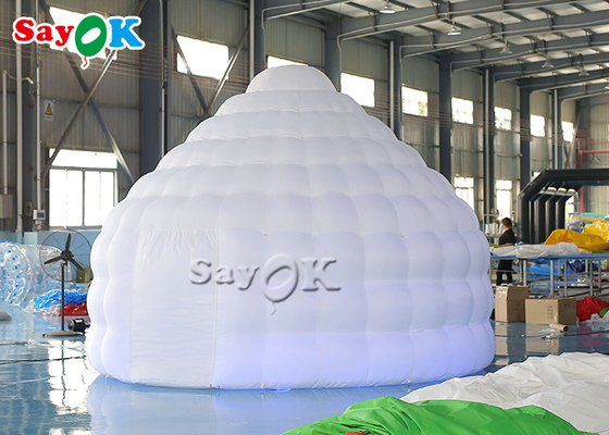 Inflatable Igloo Tent 4m 13ft Led Lighting Igloo Inflatable Dome Yurt Tent For Outdoor Camping