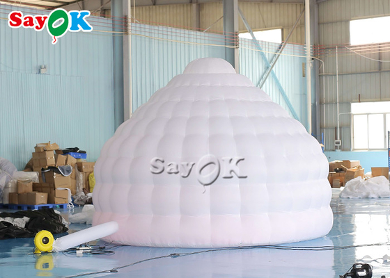 Inflatable Igloo Tent 4m 13ft Led Lighting Igloo Inflatable Dome Yurt Tent For Outdoor Camping