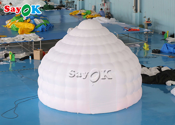 Inflatable Igloo Tent 4m 13ft Led Lighting Igloo Inflatable Dome Yurt Tent For Outdoor Camping