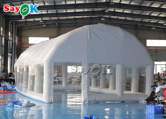 Large Inflatable Tent 0.55Mm Pvc Inflatable Air Tent Transparent Airtight Dome For Swimming Pool Cover