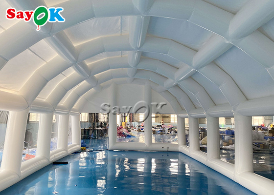 Large Inflatable Tent 0.55Mm Pvc Inflatable Air Tent Transparent Airtight Dome For Swimming Pool Cover