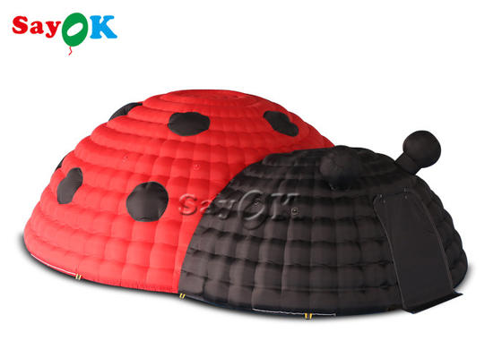 Large Inflatable Tent Sphere Ladybird Air Inflatable Ladybug Tent Red And Black For Outdoor Event