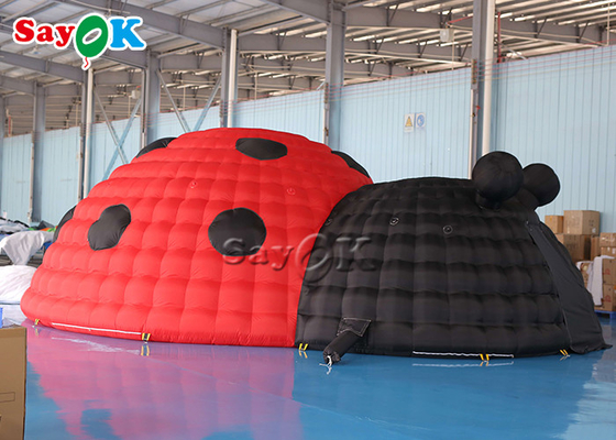 Large Inflatable Tent Sphere Ladybird Air Inflatable Ladybug Tent Red And Black For Outdoor Event