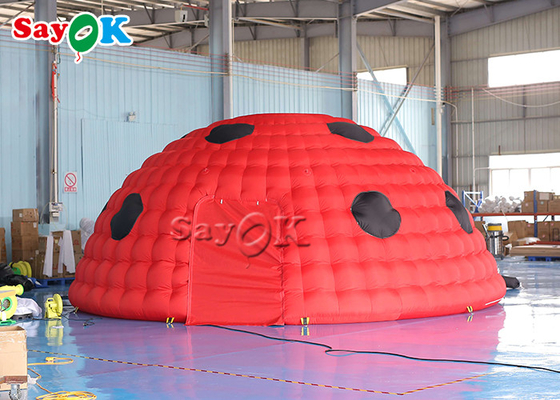 Large Inflatable Tent Sphere Ladybird Air Inflatable Ladybug Tent Red And Black For Outdoor Event
