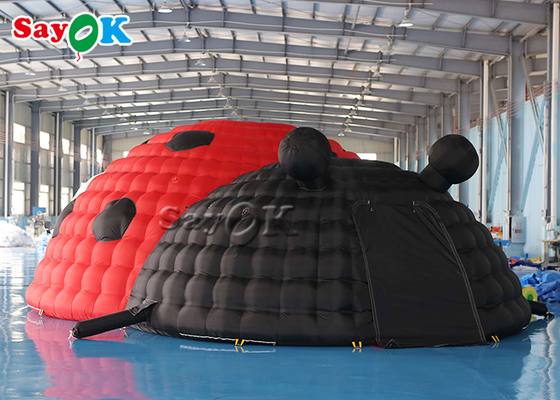 Large Inflatable Tent Sphere Ladybird Air Inflatable Ladybug Tent Red And Black For Outdoor Event