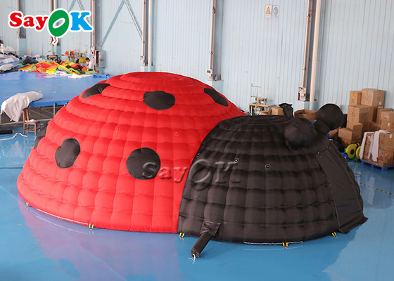 Large Inflatable Tent Sphere Ladybird Air Inflatable Ladybug Tent Red And Black For Outdoor Event