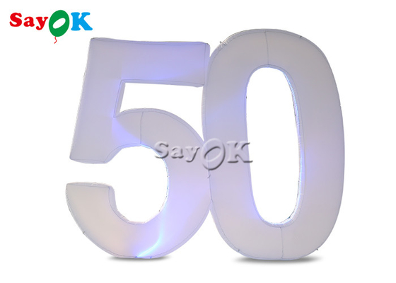 2.5m Inflatable Lighting Decoration Advertising Blow Up Number“50”Letters With Led