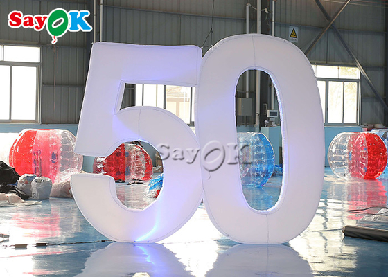 2.5m Inflatable Lighting Decoration Advertising Blow Up Number“50”Letters With Led