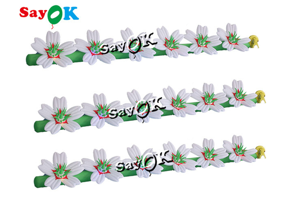 6m 20ft Inflatable Flower Chain With 16 Color Changing Lights For Valentine 'S Day Decorations