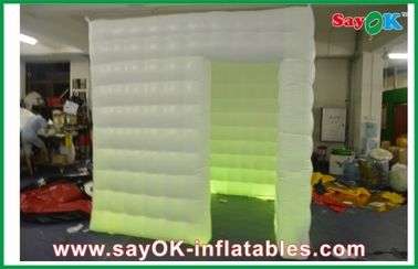 Oxford Cloth Inflatable Custom Inflatable Products , White Wedding Mobile Square Photo Booth