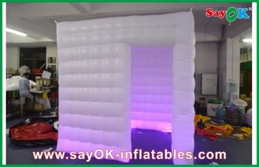 Oxford Cloth Inflatable Custom Inflatable Products , White Wedding Mobile Square Photo Booth