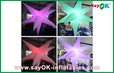 Purple Hanging Nylon Cloth Led Lighting Decoration Inflatable Flowers