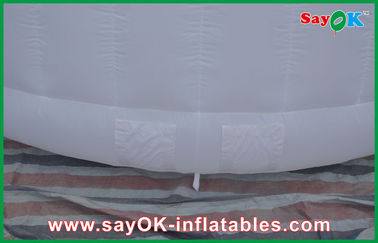 Strong Oxford Cloth Inflatable White Air Tent , Commercial Inflatable Roundness Tent Party Tent With LED Light