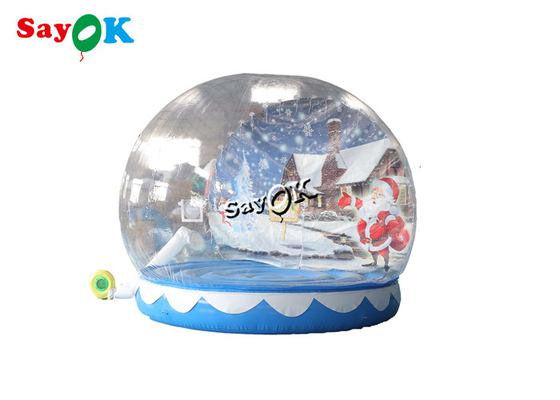 Transparent Inflatable Christmas Bounce House Snow Globe 3m 10ft For Xmas Decoration