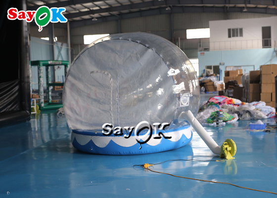 Transparent Inflatable Christmas Bounce House Snow Globe 3m 10ft For Xmas Decoration