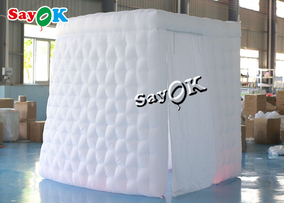 Professional Photo Studio Customized White Double Door Inflatable Photo Booth Props For Party Event