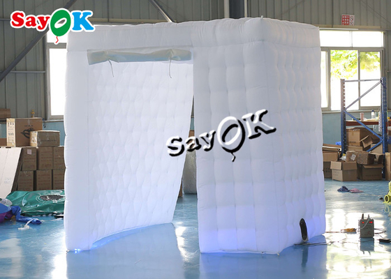 Professional Photo Studio Customized White Double Door Inflatable Photo Booth Props For Party Event