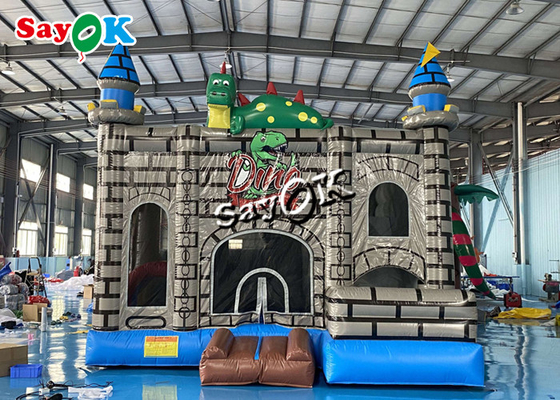 Dino Stroll Inflatable Bounce House Slide With Ball Pit Pool