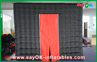 Red Photo Booth Lighting Tent With LED Light Oxford Cloth Photobooth