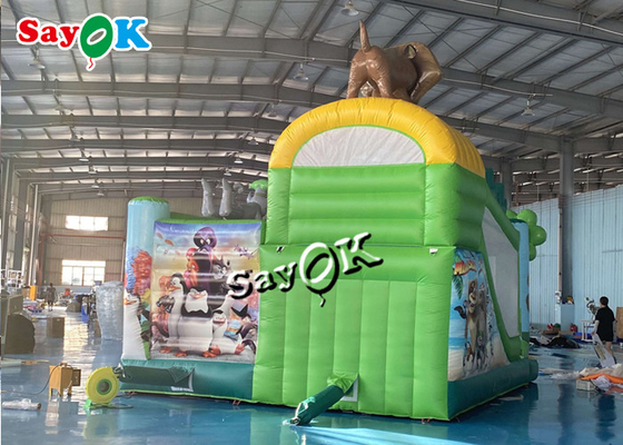Madagascar Alitt Wild Theme Inflatable Bounce House Slide Combo Custom 5.5m 18ft