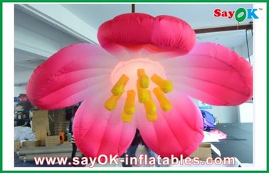 1.5m Pink Hanging Inflatable LED Flower Inflatable Lighting For Party