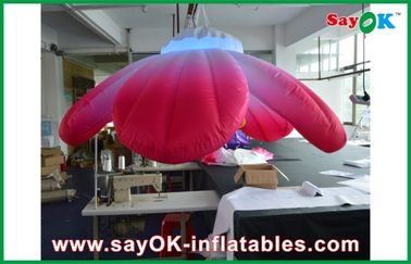 1.5m Pink Hanging Inflatable LED Flower Inflatable Lighting For Party