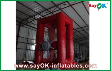 Red 0.44mmPVC Inflatable Money Machine For Rental Business