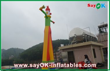 8m Yellow Inflatable Clown Dancer Double Legs Sky For Advertising