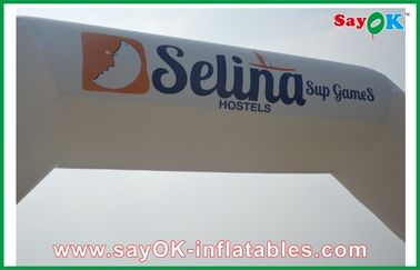 White 6 x 3M Inflatable Arch , Inflatable PVC Advertising Hotel Arch