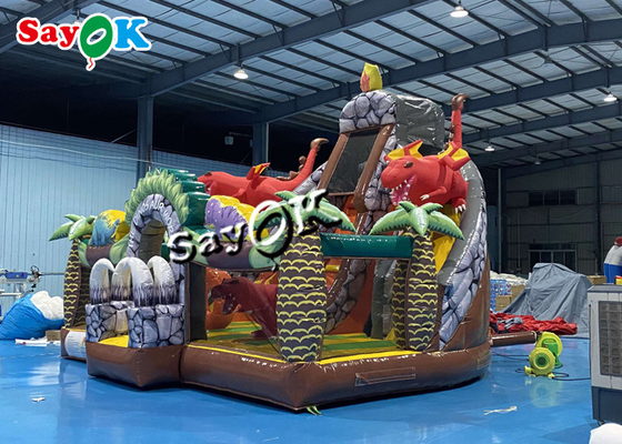 Jurassic Themed Dinosaur Animals Inflatable Bounce Castle 1000D