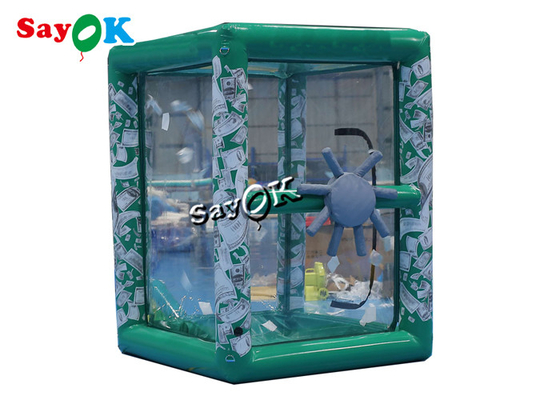 Advertising Inflatable Cash Cube Money Machine With Logo Printing