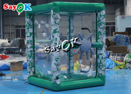 Advertising Inflatable Cash Cube Money Machine With Logo Printing