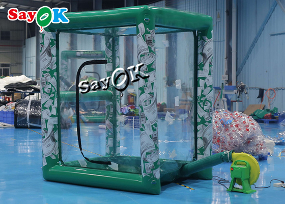 Advertising Inflatable Cash Cube Money Machine With Logo Printing