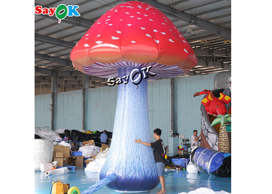 5m 16.5ft Full Printing Colored Inflatable Mushroom With Air Blower