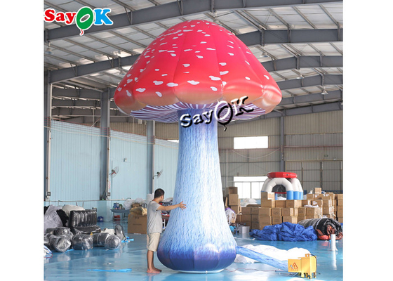5m 16.5ft Full Printing Colored Inflatable Mushroom With Air Blower