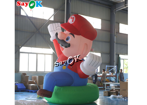 Blow Up Cartoon Characters 4m 13ft Giant Oxford Inflatable Super Mario For Festival Decoration