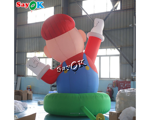 Blow Up Cartoon Characters 4m 13ft Giant Oxford Inflatable Super Mario For Festival Decoration