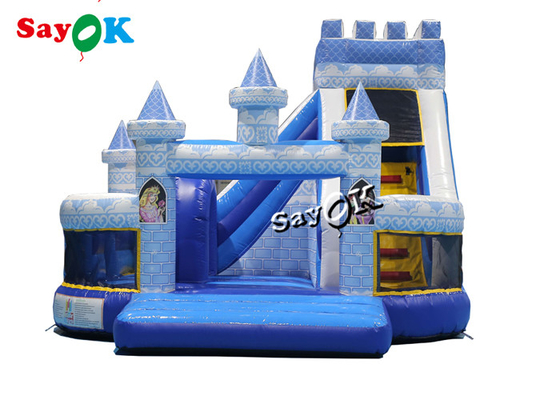 5m 16.5ft Blue Princess Bouncing Castle Commercial Inflatable Jumping Hhouse